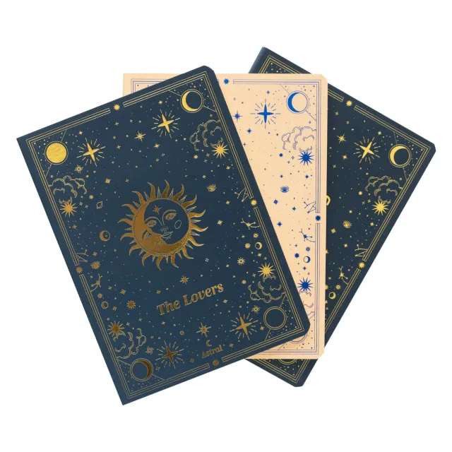 Erik Astral Notizbücher A6 3er Pack liniert dotted blanko